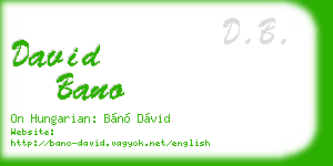 david bano business card